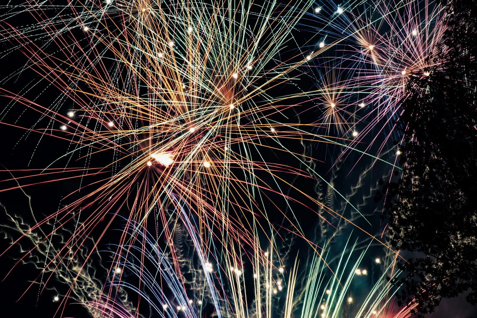 Fireworks night crowd